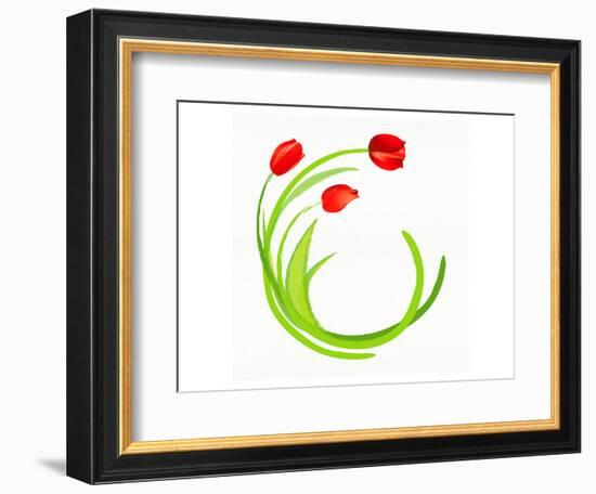 Long Stem Delight V-Miranda York-Framed Art Print