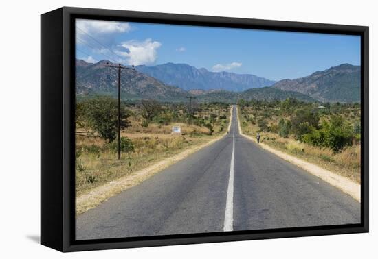 Long Straight Road in Central Malawi, Africa-Michael Runkel-Framed Premier Image Canvas