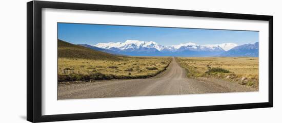 Long Straight Road to Perito Moreno Glaciar, El Calafate, Patagonia, Argentina, South America-Matthew Williams-Ellis-Framed Photographic Print