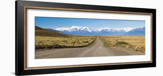 Long Straight Road to Perito Moreno Glaciar, El Calafate, Patagonia, Argentina, South America-Matthew Williams-Ellis-Framed Photographic Print