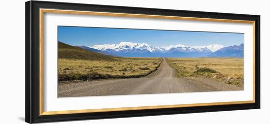 Long Straight Road to Perito Moreno Glaciar, El Calafate, Patagonia, Argentina, South America-Matthew Williams-Ellis-Framed Photographic Print