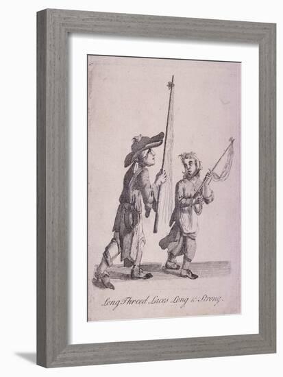 Long Threed Laces Long and Strong, Cries of London, C1688-Marcellus Laroon-Framed Giclee Print