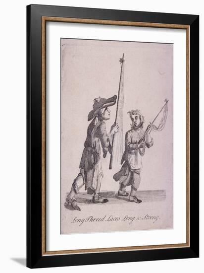 Long Threed Laces Long and Strong, Cries of London, C1688-Marcellus Laroon-Framed Giclee Print