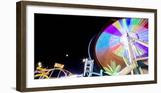 Long Time Exposure at Night at the Oktoberfest, Fairground Rides-Benjamin Engler-Framed Photographic Print