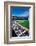 Long view of Baseball diamond and bleachers during professional Baseball Game, Comiskey Park, Il...-null-Framed Photographic Print