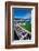 Long view of Baseball diamond and bleachers during professional Baseball Game, Comiskey Park, Il...-null-Framed Photographic Print