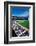 Long view of Baseball diamond and bleachers during professional Baseball Game, Comiskey Park, Il...-null-Framed Photographic Print