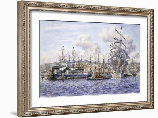 Long Wharf, Santa Monica-Stanton Manolakas-Framed Giclee Print