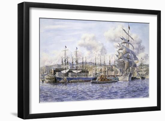 Long Wharf, Santa Monica-Stanton Manolakas-Framed Giclee Print