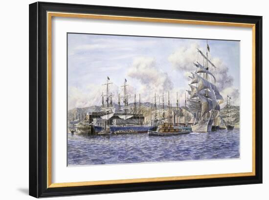 Long Wharf, Santa Monica-Stanton Manolakas-Framed Giclee Print