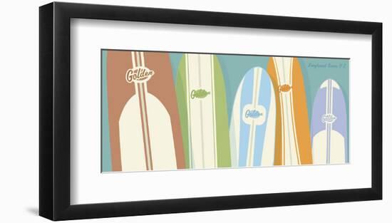 Longboards Surfboard print No. 2-John W^ Golden-Framed Art Print