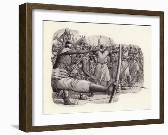 Longbowmen at the Battle of Falkirk-Pat Nicolle-Framed Giclee Print