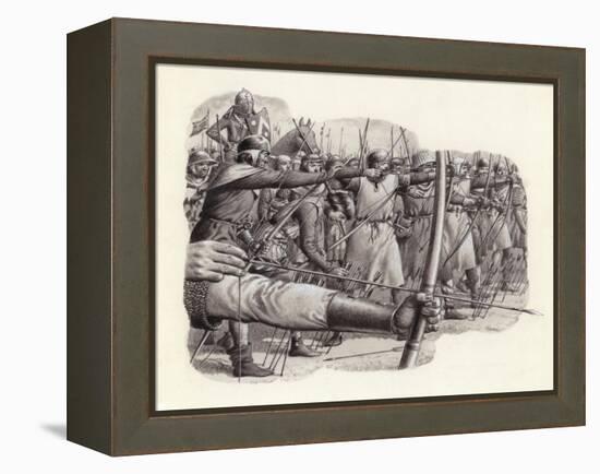 Longbowmen at the Battle of Falkirk-Pat Nicolle-Framed Premier Image Canvas