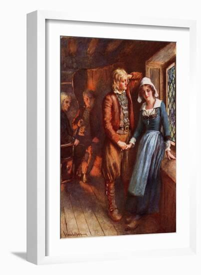Longfellow- Evangeline, A Tale of Acadie-Harold Copping-Framed Giclee Print