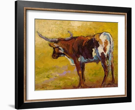 Longhorn back Portrait-Marion Rose-Framed Giclee Print