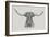 Longhorn Bull-null-Framed Art Print