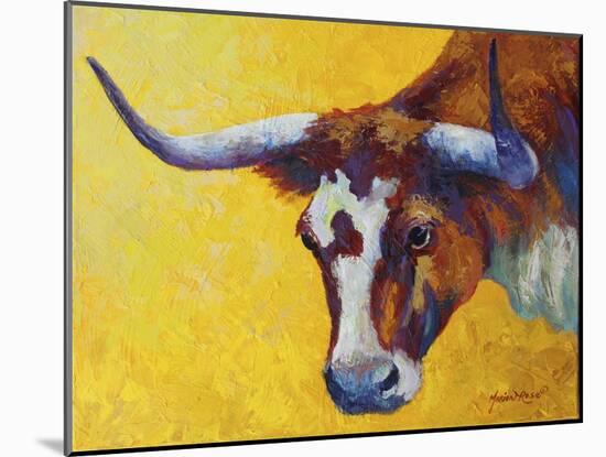 Longhorn Cow Study-Marion Rose-Mounted Giclee Print