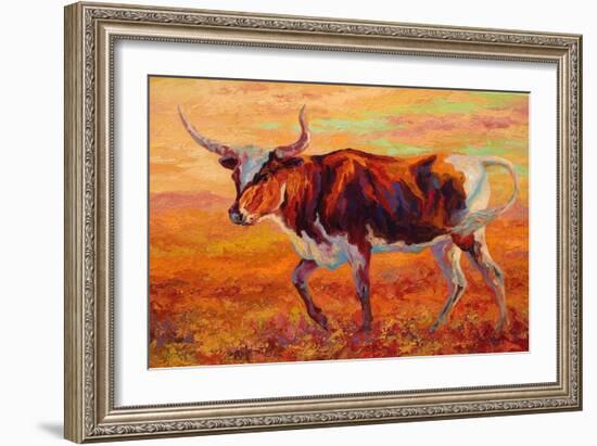 Longhorn Heifer-Marion Rose-Framed Giclee Print