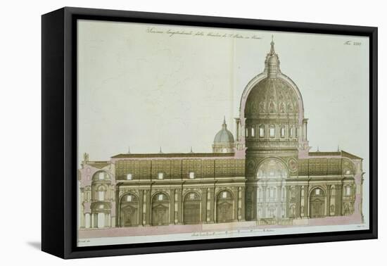 Longitudinal Cross-Section of St. Peter's in Rome-null-Framed Premier Image Canvas