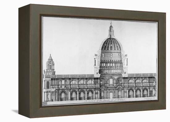 Longitudinal Section of St Paul's Cathedral, City of London, 1720-null-Framed Premier Image Canvas