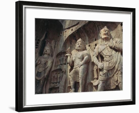 Longmen Buddhist Caves, Luoyang, Hunan Province, China, Asia-Jane Sweeney-Framed Photographic Print