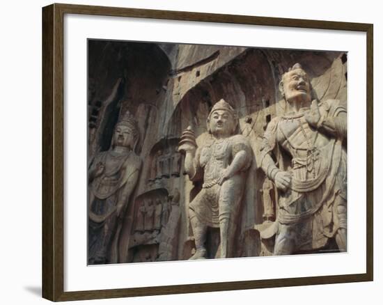 Longmen Buddhist Caves, Luoyang, Hunan Province, China, Asia-Jane Sweeney-Framed Photographic Print