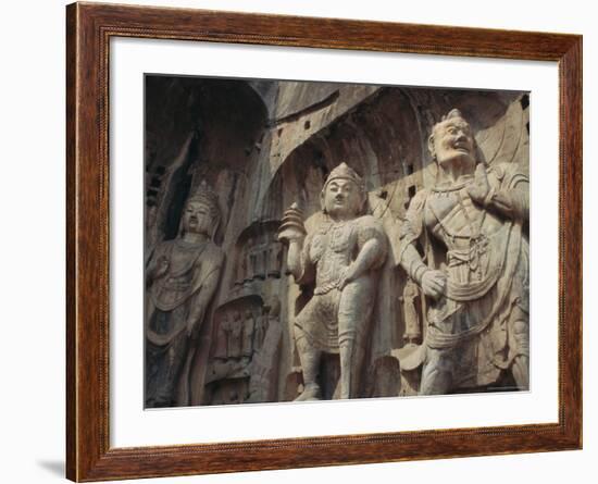 Longmen Buddhist Caves, Luoyang, Hunan Province, China, Asia-Jane Sweeney-Framed Photographic Print