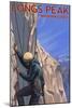 Longs Peak Mountain Guides - Colorado-Lantern Press-Mounted Art Print