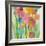 Longstem Bouquet I Square II-Silvia Vassileva-Framed Art Print