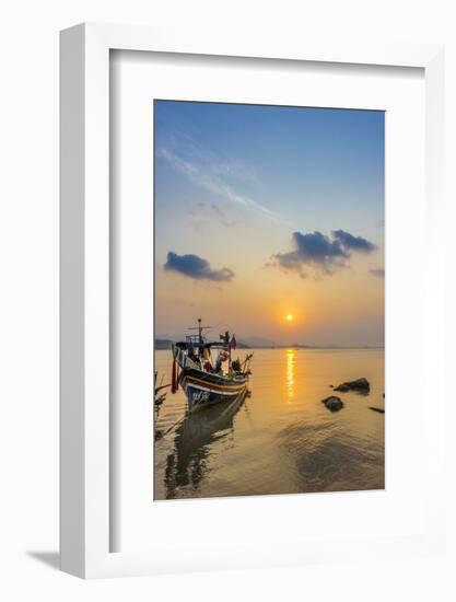 Longtail Boats on the Beach, Sunrise in the Bo Phut Beach, Island Ko Samui, Thailand, Asia-P. Widmann-Framed Photographic Print