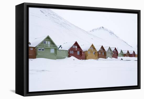 Longyearbyen Houses, Spitsbergen, Svalbard, Arctic Circle, Norway, Scandinavia-Stephen Studd-Framed Premier Image Canvas