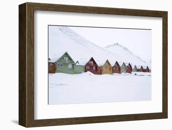 Longyearbyen Houses, Spitsbergen, Svalbard, Arctic Circle, Norway, Scandinavia-Stephen Studd-Framed Photographic Print