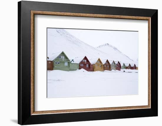 Longyearbyen Houses, Spitsbergen, Svalbard, Arctic Circle, Norway, Scandinavia-Stephen Studd-Framed Photographic Print