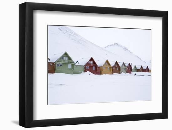 Longyearbyen Houses, Spitsbergen, Svalbard, Arctic Circle, Norway, Scandinavia-Stephen Studd-Framed Photographic Print