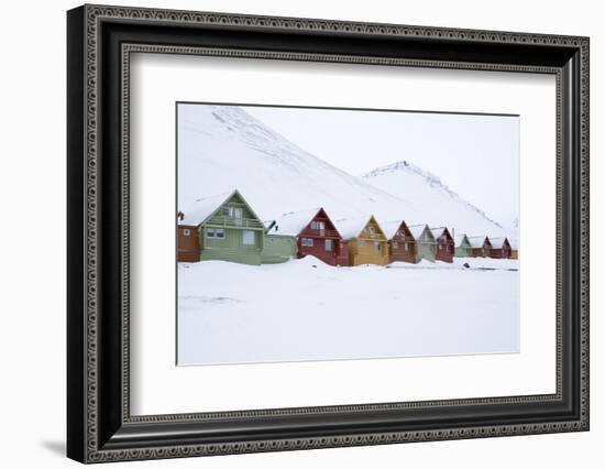 Longyearbyen Houses, Spitsbergen, Svalbard, Arctic Circle, Norway, Scandinavia-Stephen Studd-Framed Photographic Print