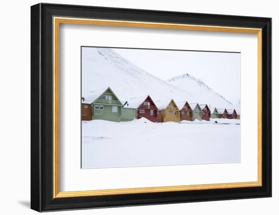 Longyearbyen Houses, Spitsbergen, Svalbard, Arctic Circle, Norway, Scandinavia-Stephen Studd-Framed Photographic Print