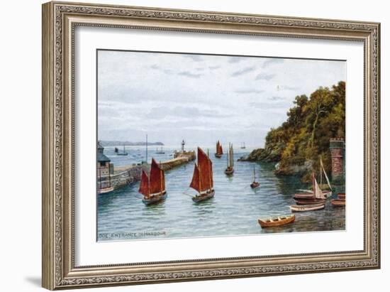 Looe, Entrance to Harbour-Alfred Robert Quinton-Framed Giclee Print