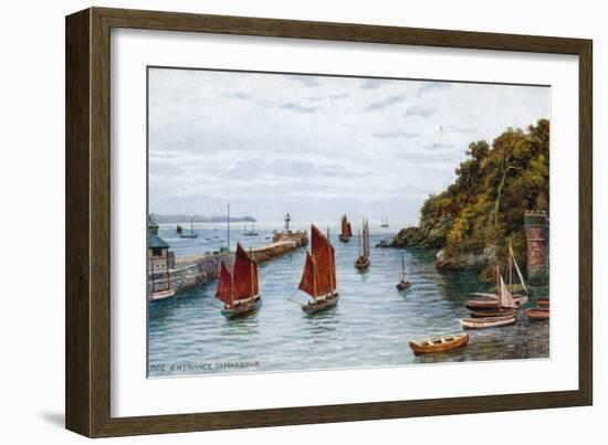 Looe, Entrance to Harbour-Alfred Robert Quinton-Framed Giclee Print