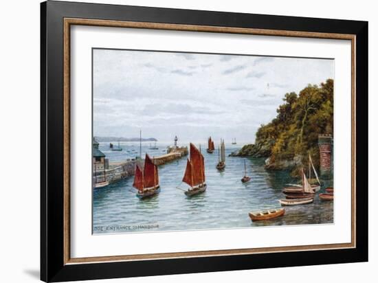 Looe, Entrance to Harbour-Alfred Robert Quinton-Framed Giclee Print