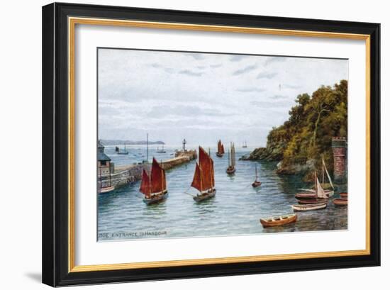Looe, Entrance to Harbour-Alfred Robert Quinton-Framed Giclee Print