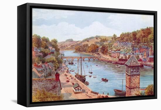 Looe, River and Bridge-Alfred Robert Quinton-Framed Premier Image Canvas