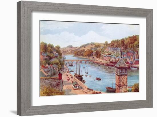 Looe, River and Bridge-Alfred Robert Quinton-Framed Giclee Print