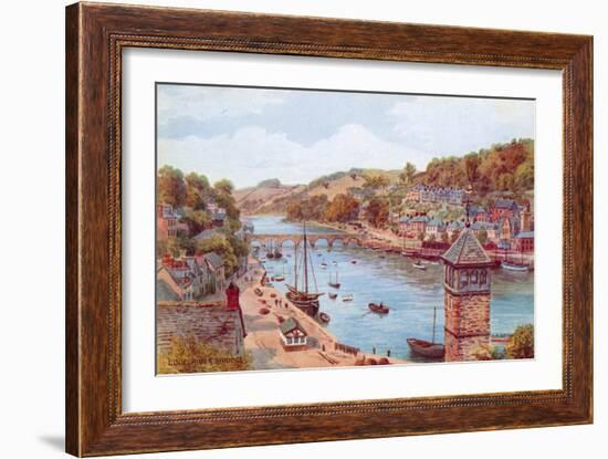 Looe, River and Bridge-Alfred Robert Quinton-Framed Giclee Print