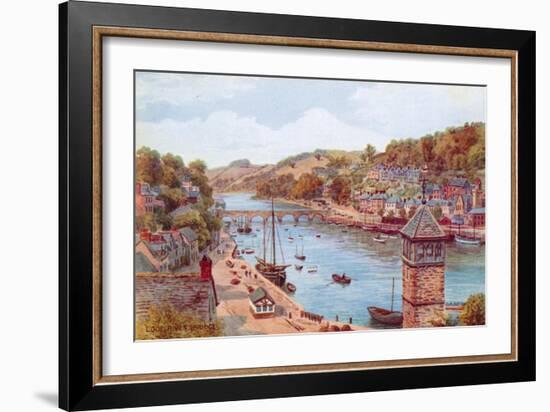 Looe, River and Bridge-Alfred Robert Quinton-Framed Giclee Print