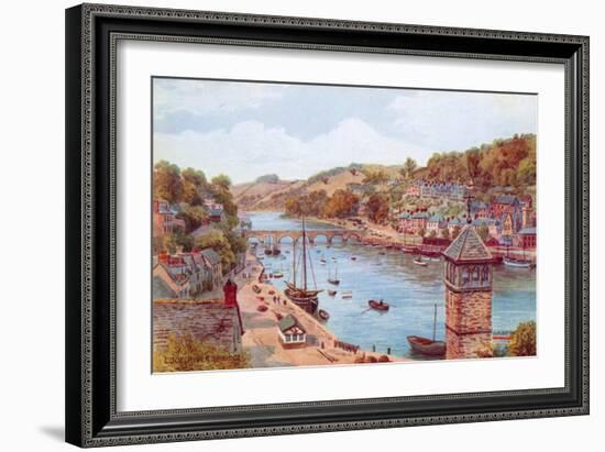 Looe, River and Bridge-Alfred Robert Quinton-Framed Giclee Print