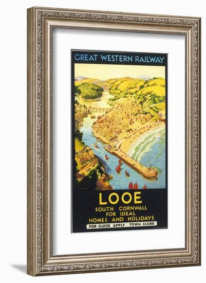 Looe, South Cornwall-null-Framed Art Print