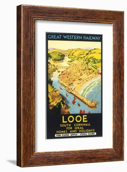 Looe, South Cornwall-null-Framed Art Print