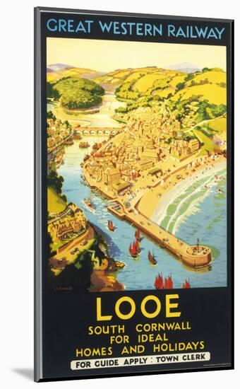 Looe, South Cornwall-null-Mounted Art Print