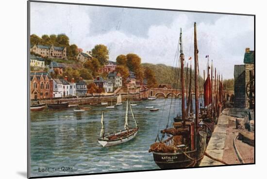 Looe, the Quay-Alfred Robert Quinton-Mounted Giclee Print