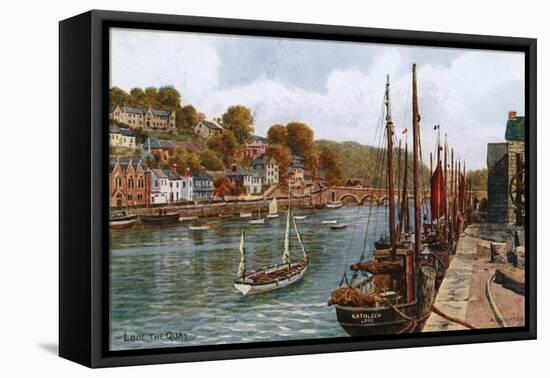 Looe, the Quay-Alfred Robert Quinton-Framed Premier Image Canvas